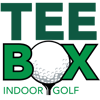 TeeBox Indoor Golf Logos Black Letters, PMS429, White Ball Squared Final-02