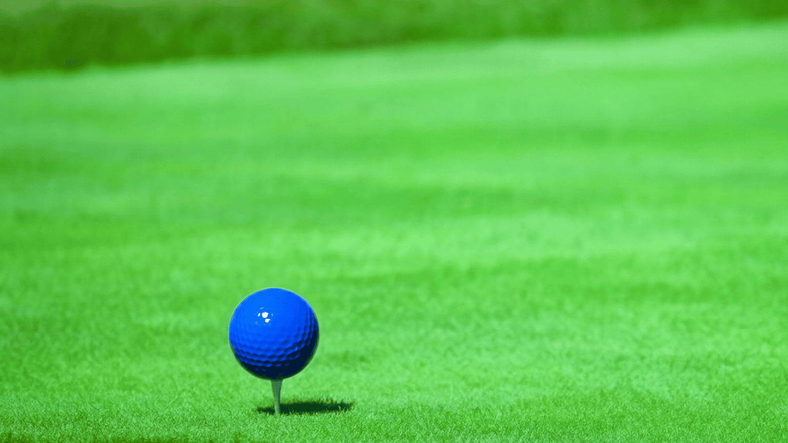 Blue tee on grass